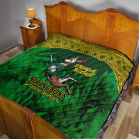 South Africa Rugby Quilt Go Bokke World Cup Champions History - Wonder Print Shop