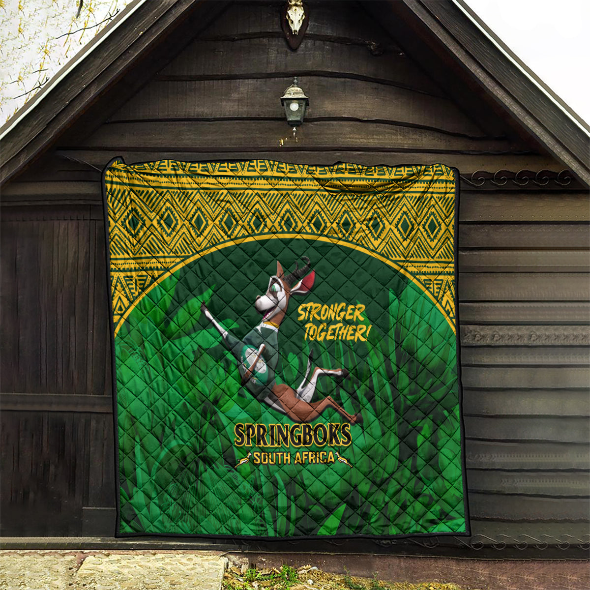 South Africa Rugby Quilt Go Bokke World Cup Champions History - Wonder Print Shop