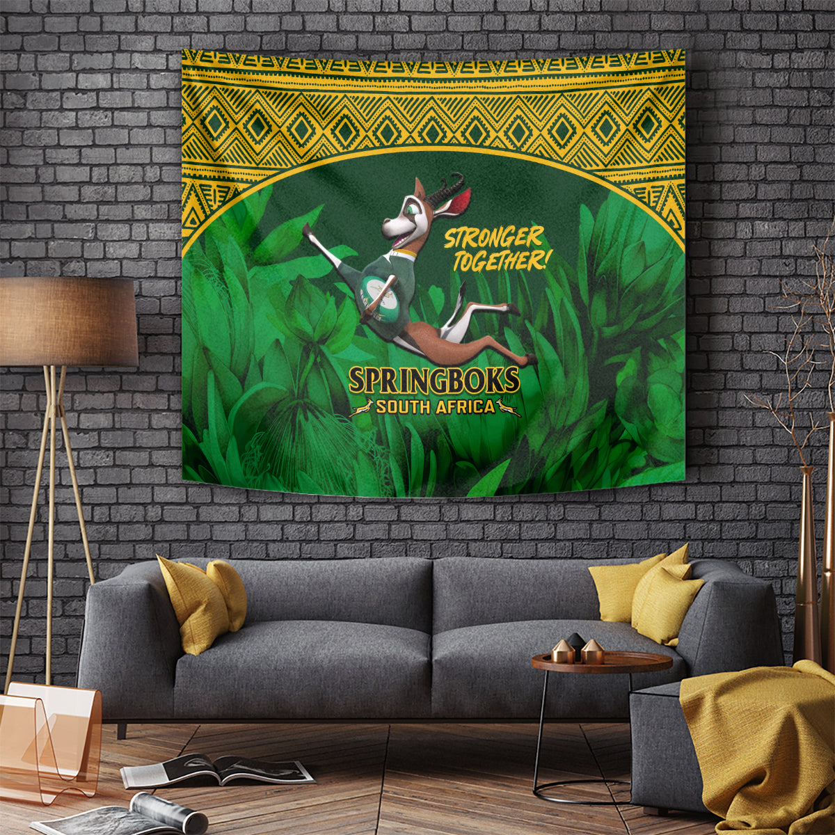 South Africa Rugby Tapestry Go Bokke World Cup Champions History - Wonder Print Shop