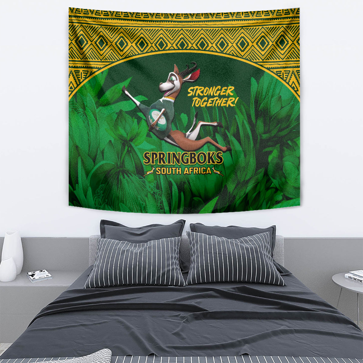 South Africa Rugby Tapestry Go Bokke World Cup Champions History - Wonder Print Shop