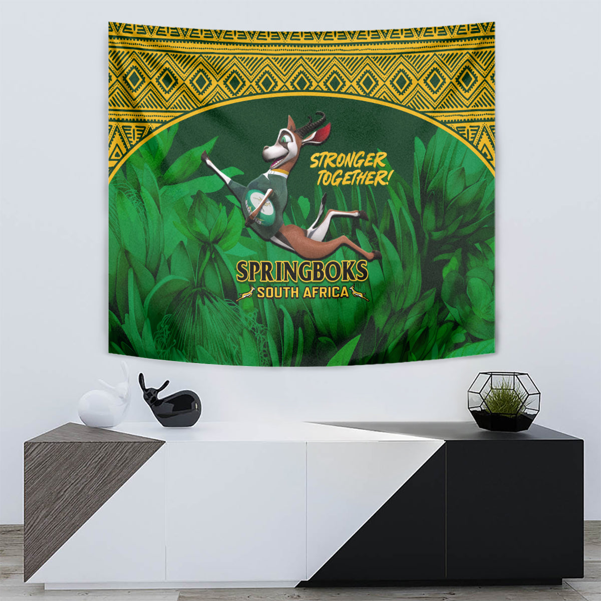 South Africa Rugby Tapestry Go Bokke World Cup Champions History - Wonder Print Shop