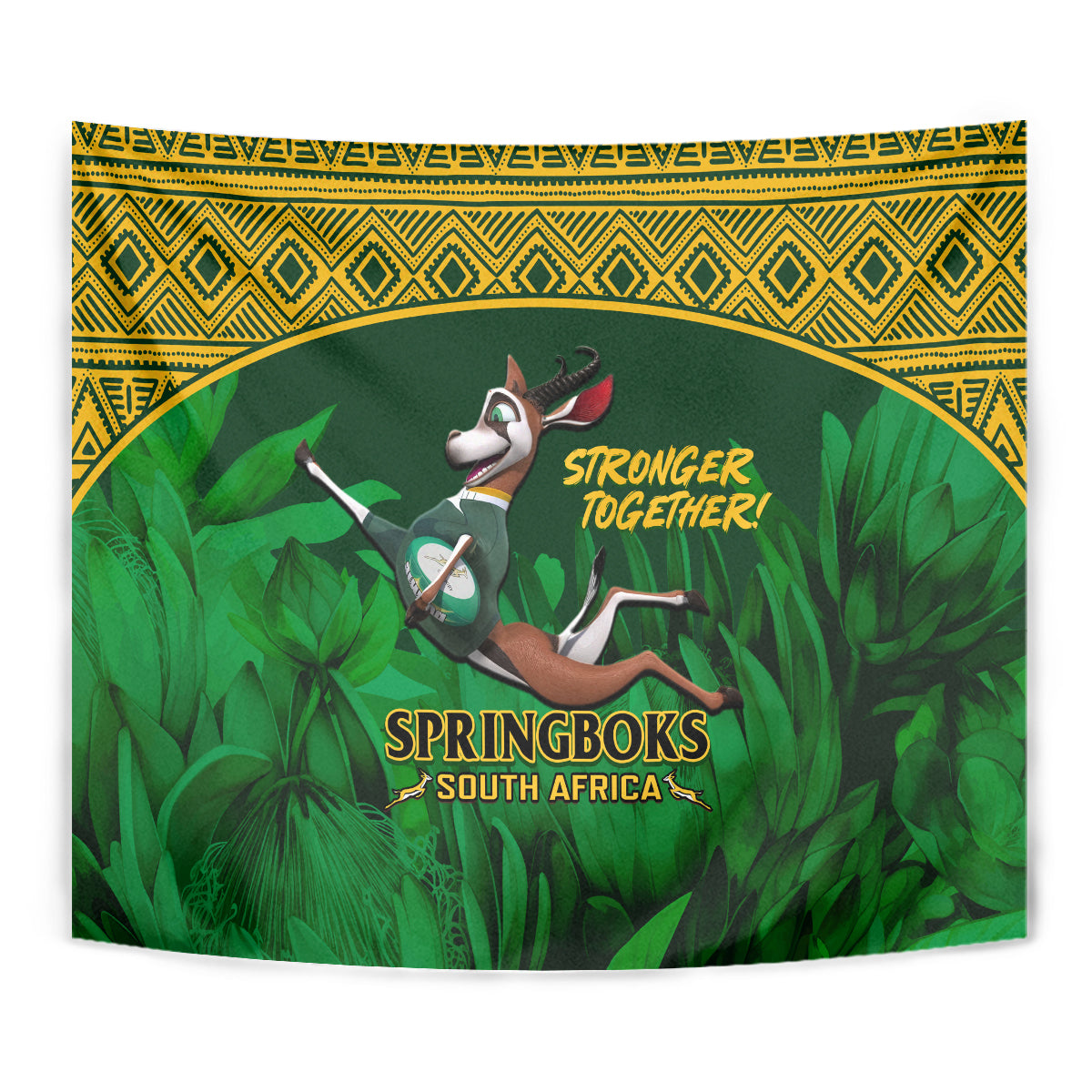 South Africa Rugby Tapestry Go Bokke World Cup Champions History - Wonder Print Shop