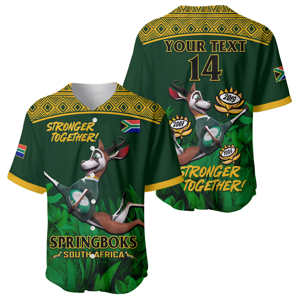 Custom South Africa Rugby Baseball Jersey Go Bokke World Cup Champions History - Wonder Print Shop