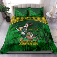 Custom South Africa Rugby Bedding Set Go Bokke World Cup Champions History - Wonder Print Shop