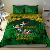 Custom South Africa Rugby Bedding Set Go Bokke World Cup Champions History - Wonder Print Shop