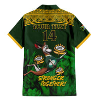 Custom South Africa Rugby Family Matching Mermaid Dress and Hawaiian Shirt Go Bokke World Cup Champions History - Wonder Print Shop