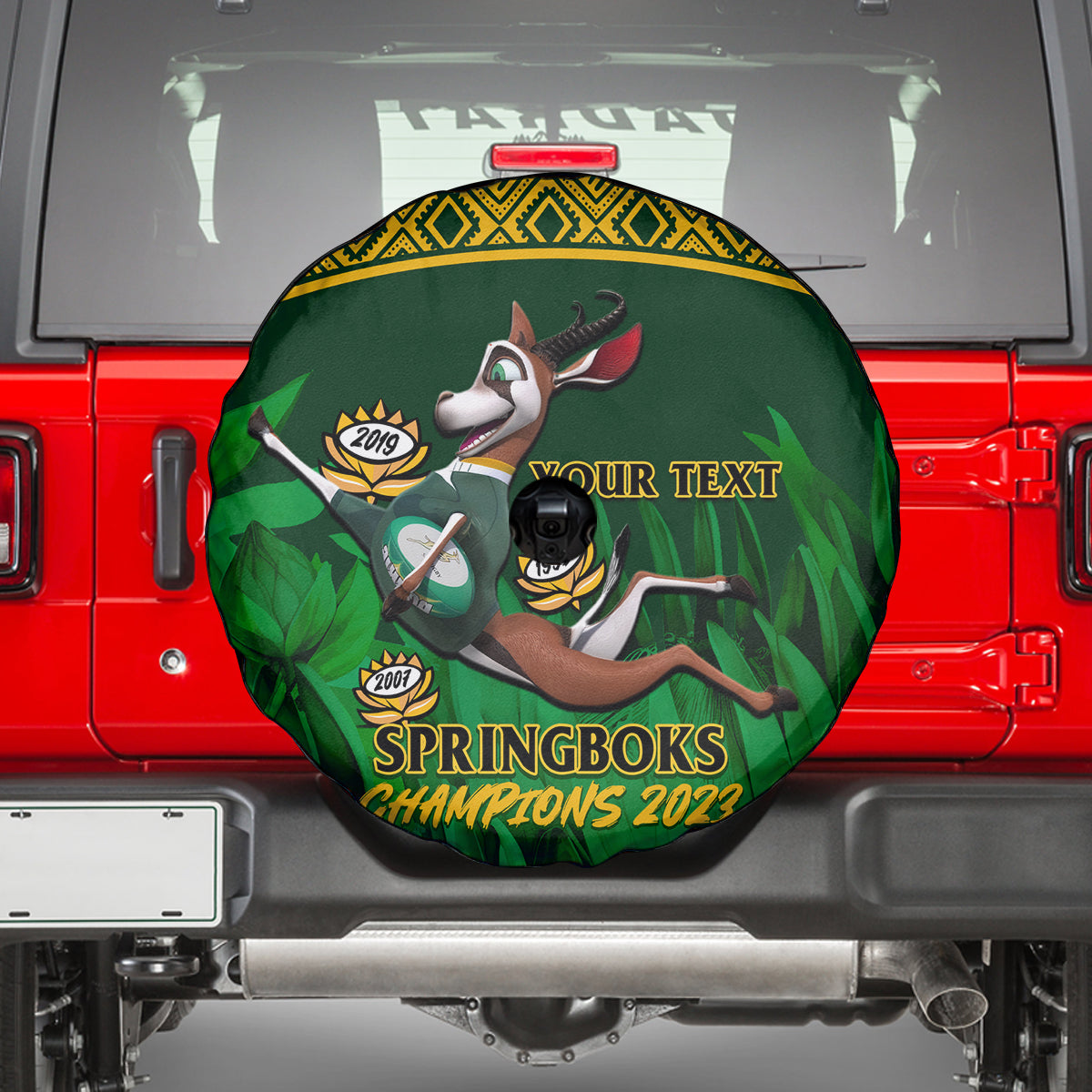 Custom South Africa Rugby Spare Tire Cover Go Bokke World Cup Champions History - Wonder Print Shop