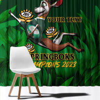 Custom South Africa Rugby Window Curtain Go Bokke World Cup Champions History - Wonder Print Shop