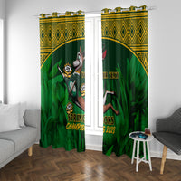 Custom South Africa Rugby Window Curtain Go Bokke World Cup Champions History - Wonder Print Shop