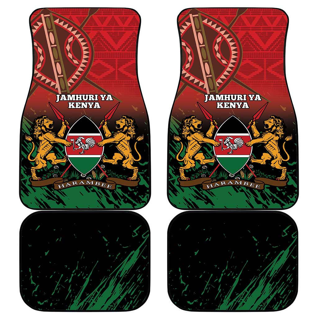 Kenya Independence Day Car Mats Jamhuri ya Kenya 1963 - African Pattern - Wonder Print Shop