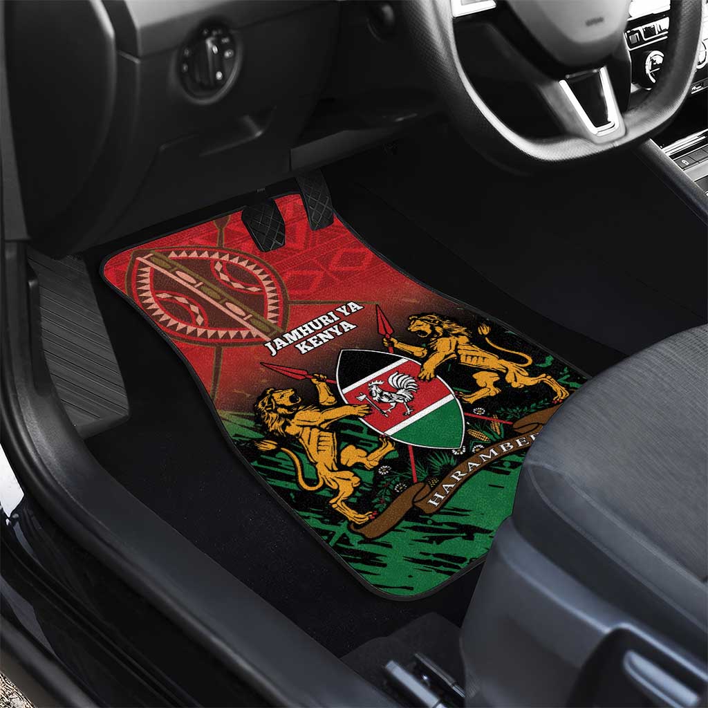 Kenya Independence Day Car Mats Jamhuri ya Kenya 1963 - African Pattern - Wonder Print Shop