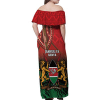 Kenya Independence Day Family Matching Off Shoulder Maxi Dress and Hawaiian Shirt Jamhuri ya Kenya 1963 - African Pattern - Wonder Print Shop