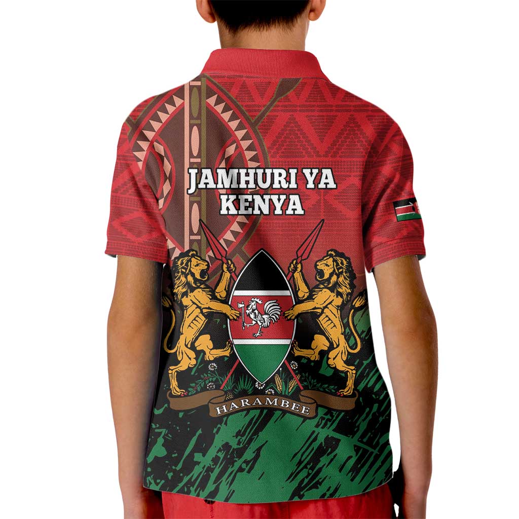 Kenya Independence Day Kid Polo Shirt Jamhuri ya Kenya 1963 - African Pattern - Wonder Print Shop