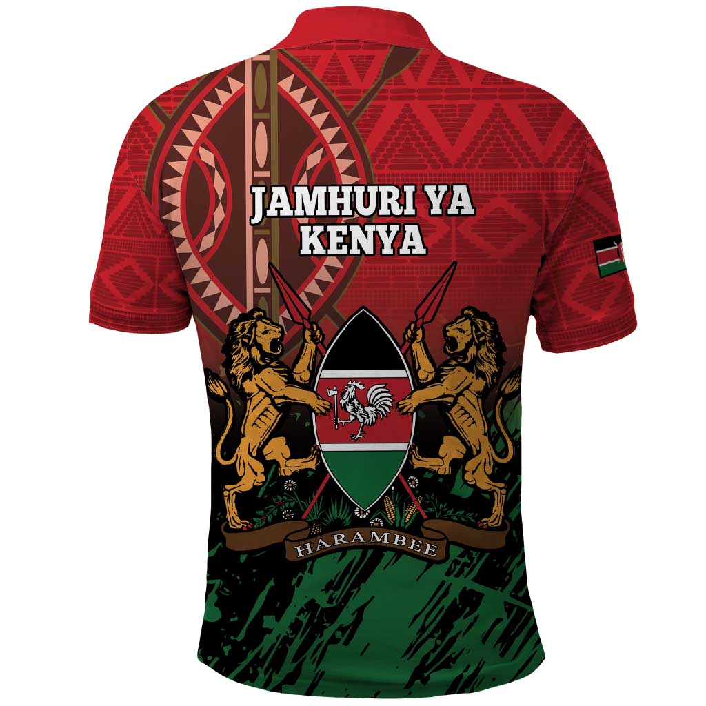 Kenya Independence Day Polo Shirt Jamhuri ya Kenya 1963 - African Pattern - Wonder Print Shop