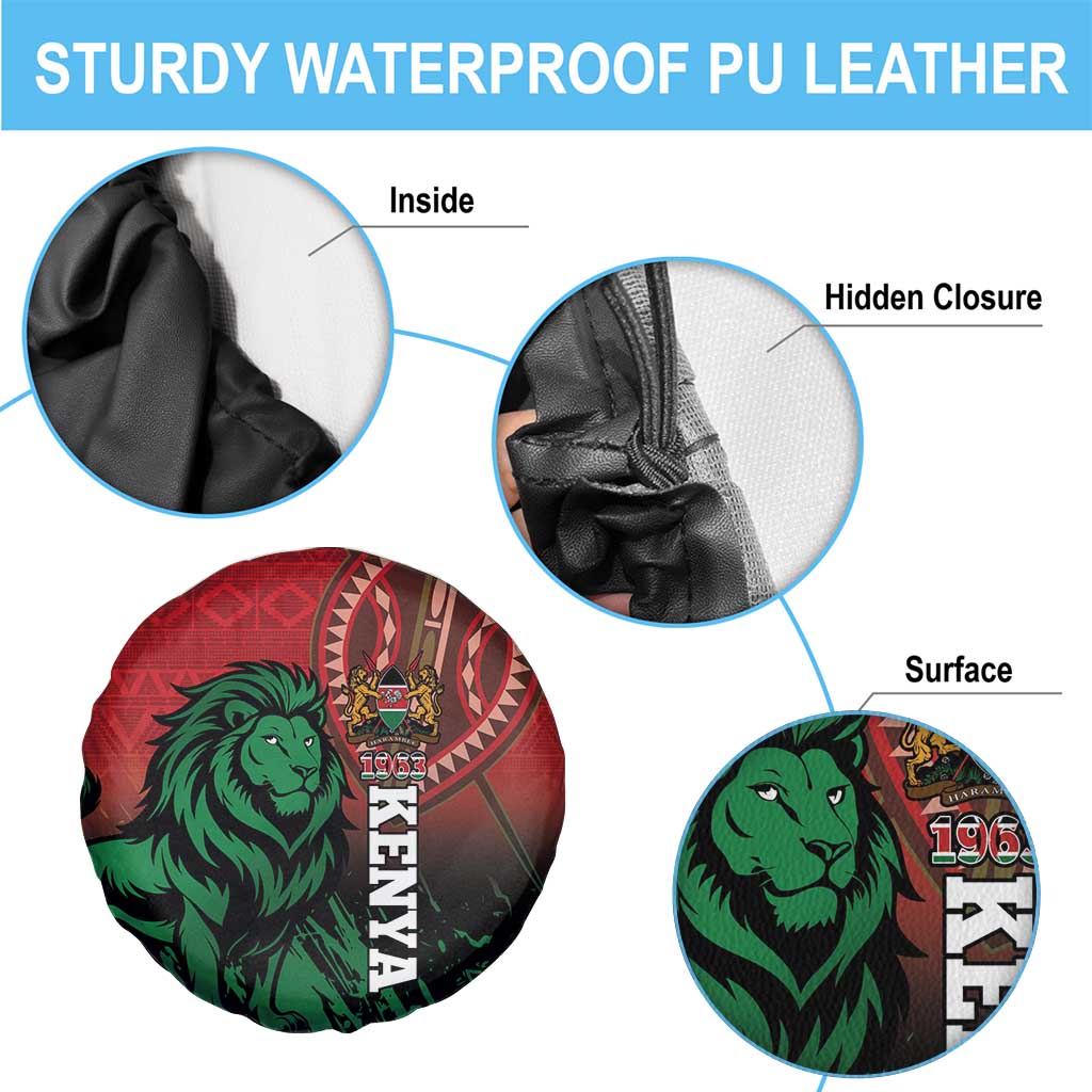 Kenya Independence Day Spare Tire Cover Jamhuri ya Kenya 1963 - African Pattern - Wonder Print Shop