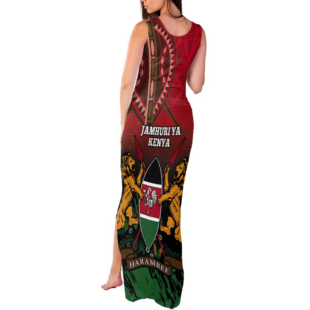 Kenya Independence Day Tank Maxi Dress Jamhuri ya Kenya 1963 - African Pattern - Wonder Print Shop