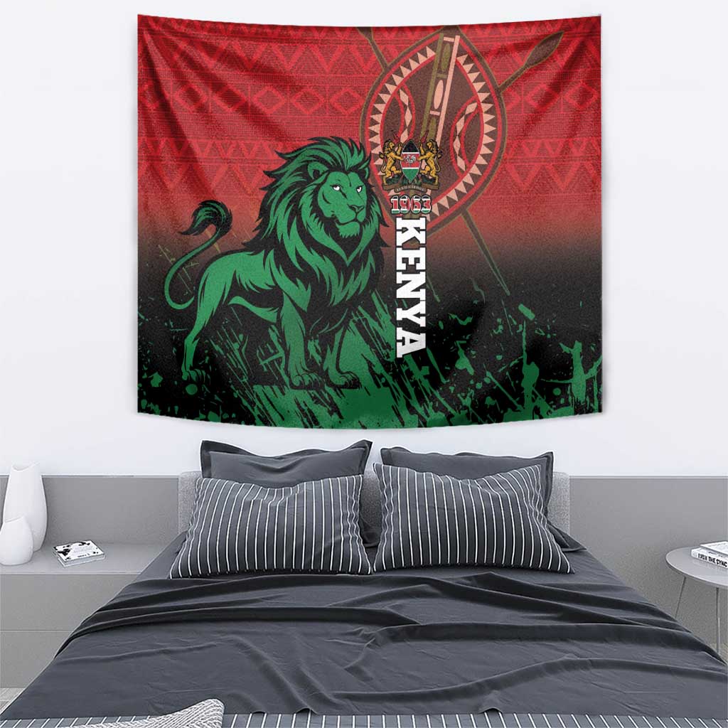 Kenya Independence Day Tapestry Jamhuri ya Kenya 1963 - African Pattern - Wonder Print Shop