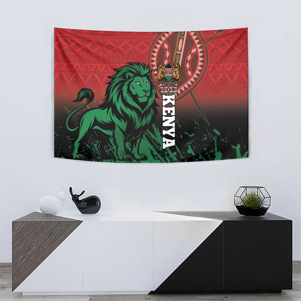 Kenya Independence Day Tapestry Jamhuri ya Kenya 1963 - African Pattern - Wonder Print Shop