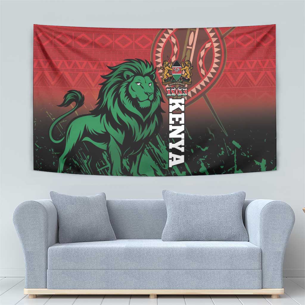 Kenya Independence Day Tapestry Jamhuri ya Kenya 1963 - African Pattern - Wonder Print Shop