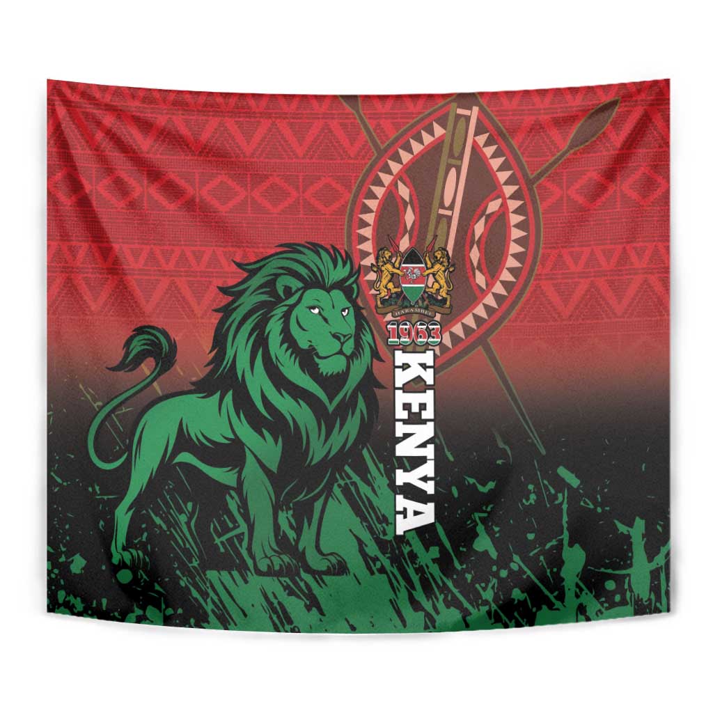 Kenya Independence Day Tapestry Jamhuri ya Kenya 1963 - African Pattern - Wonder Print Shop