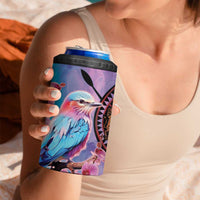 Kenya Lilac-Breasted Roller 4 in 1 Can Cooler Tumbler Coat Of Arms Mix Orchid - Wonder Print Shop