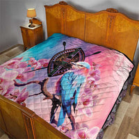 Kenya Lilac-Breasted Roller Quilt Coat Of Arms Mix Orchid - Wonder Print Shop