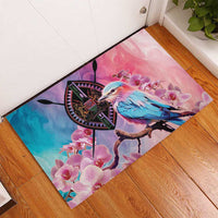 Kenya Lilac-Breasted Roller Rubber Doormat Coat Of Arms Mix Orchid - Wonder Print Shop