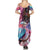 Kenya Lilac-Breasted Roller Summer Maxi Dress Coat Of Arms Mix Orchid - Wonder Print Shop