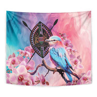 Kenya Lilac-Breasted Roller Tapestry Coat Of Arms Mix Orchid - Wonder Print Shop