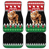 Personalized Kenya Christmas Car Mats Lion Santa - Heri Ya Krismasi! - Wonder Print Shop