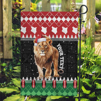 Personalized Kenya Christmas Garden Flag Lion Santa - Heri Ya Krismasi! - Wonder Print Shop