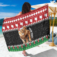 Personalized Kenya Christmas Sarong Lion Santa - Heri Ya Krismasi! - Wonder Print Shop
