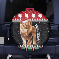 Personalized Kenya Christmas Spare Tire Cover Lion Santa - Heri Ya Krismasi! - Wonder Print Shop