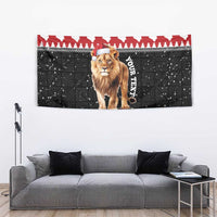 Personalized Kenya Christmas Tapestry Lion Santa - Heri Ya Krismasi! - Wonder Print Shop