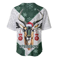 South Africa Springboks Christmas Baseball Jersey Bokke Santa - Geseende Kersfees - Wonder Print Shop