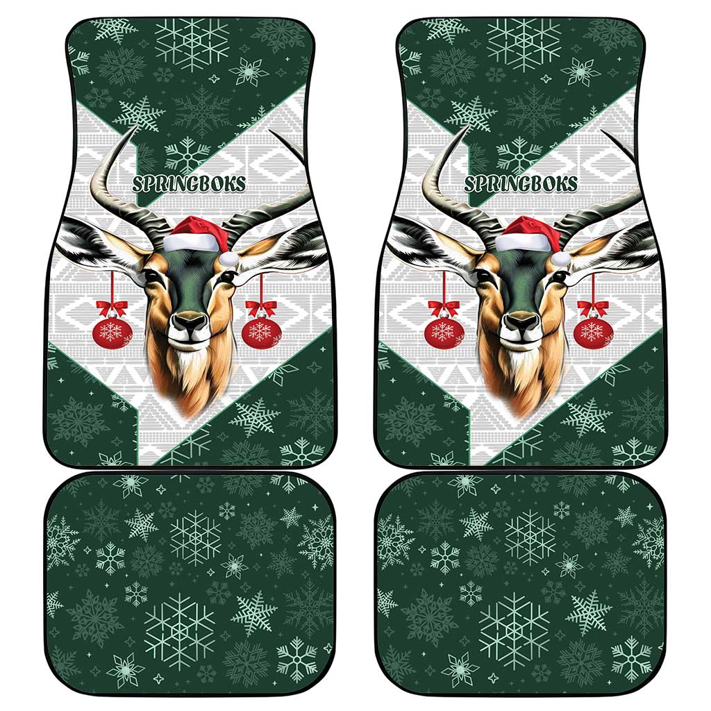 South Africa Springboks Christmas Car Mats Bokke Santa - Geseende Kersfees - Wonder Print Shop