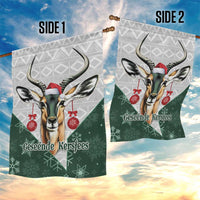 South Africa Springboks Christmas Garden Flag Bokke Santa - Geseende Kersfees - Wonder Print Shop