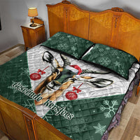South Africa Springboks Christmas Quilt Bed Set Bokke Santa - Geseende Kersfees - Wonder Print Shop