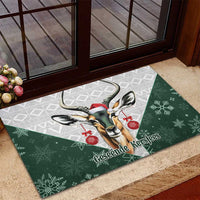 South Africa Springboks Christmas Rubber Doormat Bokke Santa - Geseende Kersfees - Wonder Print Shop