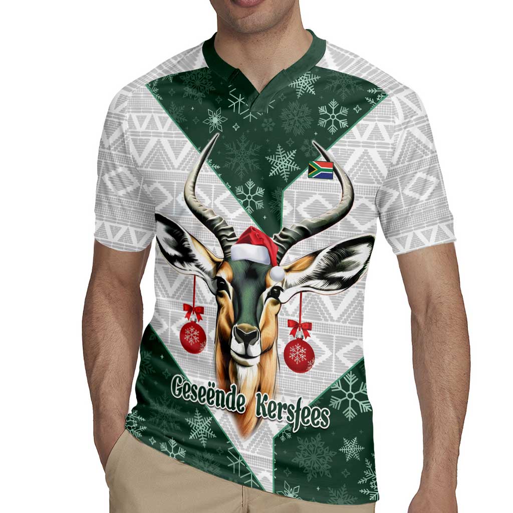 South Africa Springboks Christmas Rugby Jersey Bokke Santa - Geseende Kersfees - Wonder Print Shop