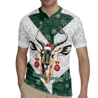 South Africa Springboks Christmas Rugby Jersey Bokke Santa - Geseende Kersfees - Wonder Print Shop