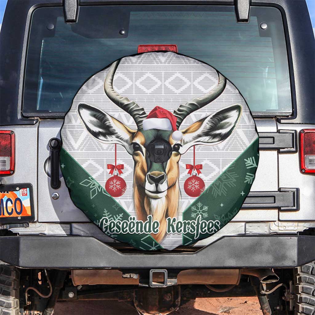 South Africa Springboks Christmas Spare Tire Cover Bokke Santa - Geseende Kersfees - Wonder Print Shop