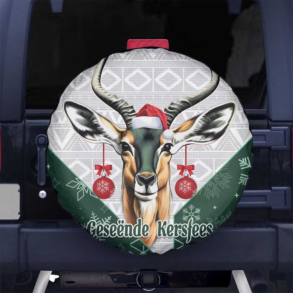 South Africa Springboks Christmas Spare Tire Cover Bokke Santa - Geseende Kersfees - Wonder Print Shop