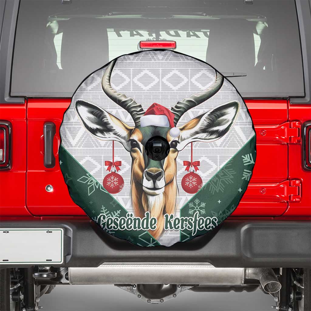 South Africa Springboks Christmas Spare Tire Cover Bokke Santa - Geseende Kersfees - Wonder Print Shop