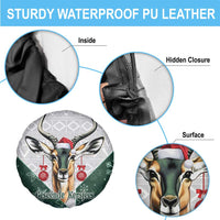 South Africa Springboks Christmas Spare Tire Cover Bokke Santa - Geseende Kersfees - Wonder Print Shop