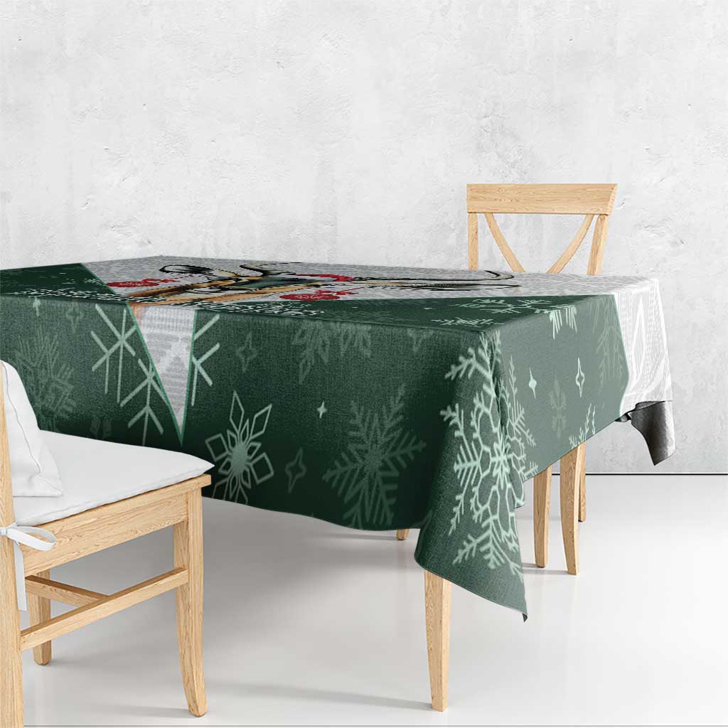 South Africa Springboks Christmas Tablecloth Bokke Santa - Geseende Kersfees - Wonder Print Shop