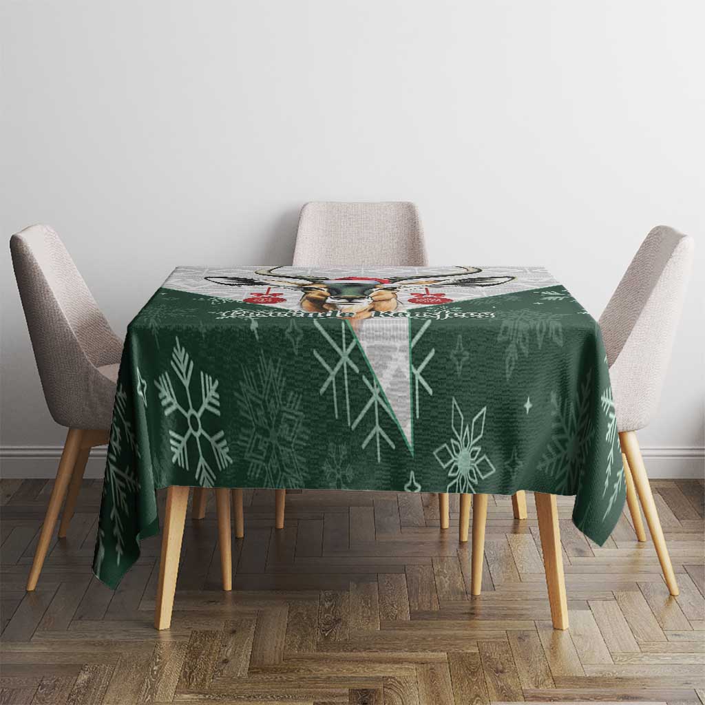South Africa Springboks Christmas Tablecloth Bokke Santa - Geseende Kersfees - Wonder Print Shop