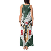 South Africa Springboks Christmas Tank Maxi Dress Bokke Santa - Geseende Kersfees - Wonder Print Shop