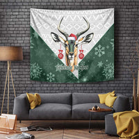South Africa Springboks Christmas Tapestry Bokke Santa - Geseende Kersfees - Wonder Print Shop