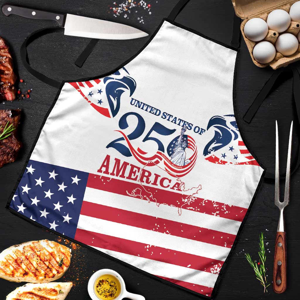 United States 250th Anniversary Apron USA 4th Of July Proud - Wonder Print Shop